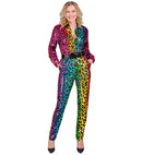 Party Fashion Pants  Rainbow Animalier Leopard Sequin Pants 