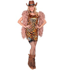 Party Fashion Dress  Animalier Tiger Sequin Dress 