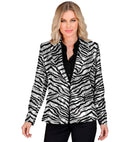 Party Fashion Jacket  Animalier Zebra Sequin Jacket 
