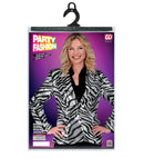 Party Fashion Jacket  Animalier Zebra Sequin Jacket 