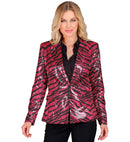 Party Fashion Jacket  Pink Animalier Sequin Jacket 