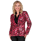 Party Fashion Jacket  Pink Animalier Sequin Jacket 