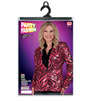 Party Fashion Jacket  Pink Animalier Sequin Jacket 