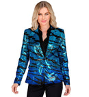 Party Fashion Jacket  Blue Waves Sequin Jacket 
