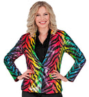 Party Fashion Jacket  Rainbow Animalier Tiger Sequin Jacket 