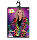 Party Fashion Jacket  Rainbow Animalier Tiger Sequin Jacket 