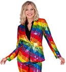 Party Fashion Jacket  Rainbow Sequin Jacket 