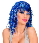Blue Tinsel Wig In Polybag