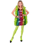 Party Fashion Dress  Rainbow Animalier Tiger Sequin Dress 