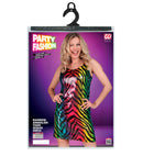 Party Fashion Dress  Rainbow Animalier Tiger Sequin Dress 
