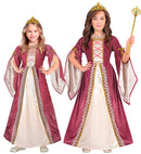 Medieval Princess  Dress With Petticoat, Crown 