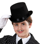 Black Top Hat Felt 11 Cm - Child Size