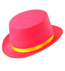 Top Hats Felt Pink 10 Cm - Child Size