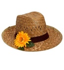 Straw Farmer Hat With Sunflower