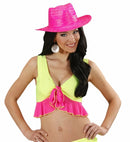 Straw Cowboy Hat Pink, Yellow, Orange Ass.