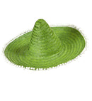 Green Sombrero With Pom Poms 50 Cm
