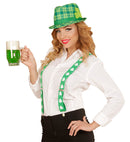 St. Patrick'S Day Tartan Fedora With Shamrock