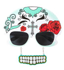 Dia De Los Muertos Skull Glasses With Teeth