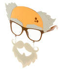 Old Man Glasses With Moustache & Goatee Beard