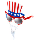 Mr. America Glasses With Moustache & Goatee Beard