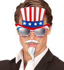 Mr. America Glasses With Moustache & Goatee Beard