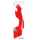 Red Long Elastane Gloves 60 Cm - Suitable Also For Man