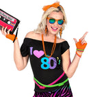 Neon Orange Fingerless Fishnet Gloves