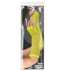 Neon Yellow Fingerless Fishnet Gloves 33 Cm