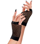 Black Fingerless Fishnet Gloves