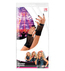 Black Fingerless Fishnet Gloves