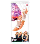 White Fingerless Fishnet Gloves