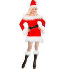Miss Santa Velvet & Plush  Dress, Belt, Hat 