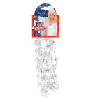 Metallic Silver Stars Necklace 210 Cm