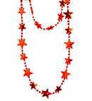 Metallic Red Stars Necklace 210 Cm
