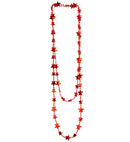 Metallic Red Stars Necklace 210 Cm