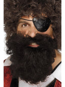 Deluxe Pirate Beard Brown Adult Costume Accessory 1