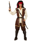 Pirate  Coat With Shirt, Pants, Belt, Sword Sash With Buckle, Headband, Boot Covers 
