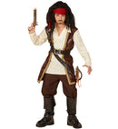 Pirate  Coat With Shirt, Pants, Belt, Sword Sash With Buckle, Headband, Boot Covers 