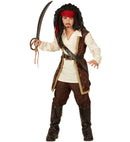 Pirate  Coat With Shirt, Pants, Belt, Sword Sash With Buckle, Headband, Boot Covers 
