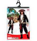 Pirate Captain  Coat, Shirt, Pants, Belt, Sword Sash With Buckle, Hat, Boot Covers 