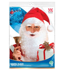 Santa Claus Hat With Hair, Beard & Eyebrows In Polybag