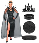 Dark Queen  Dress, Belt, Choker, Crown, Cape 