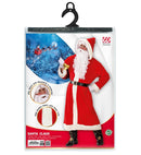 Super Deluxe Old Time Santa Claus  Hooded Robe, Belt, Boot Covers With Buckles, Wig, Beard With Moustache, Eyebrows 