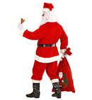 Super Deluxe Santa Claus  Jacket, Pants, Belt, Hat, Boot Covers, Wig, Beard With Moustache, Eyebrows 
