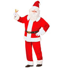 Super Deluxe Santa Claus Velvet  Jacket, Pants And Hat With Plush Trim, Belt With Buckle 
