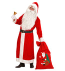 Super Deluxe Santa Claus Velvet  Hooded Coat With Plush Trim, Belt With Buckle 
