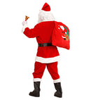 Professional Santa Claus  Jacket, Pants, Belt, Boot Covers & Hat With Plush Trim  In Window Box