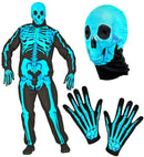 Neon Skeleton Fast Costume  Jacket, Pants, Gloves, Mask 