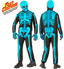 Neon Skeleton Fast Costume  Jacket, Pants, Gloves, Mask 