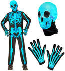 Neon Skeleton Fast Costume  Jacket, Pants, Gloves, Mask 